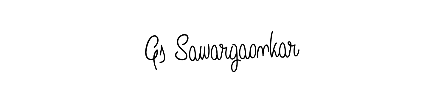 Gs Sawargaonkar stylish signature style. Best Handwritten Sign (Angelique-Rose-font-FFP) for my name. Handwritten Signature Collection Ideas for my name Gs Sawargaonkar. Gs Sawargaonkar signature style 5 images and pictures png