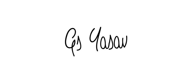 Make a beautiful signature design for name Gs Yasav. With this signature (Angelique-Rose-font-FFP) style, you can create a handwritten signature for free. Gs Yasav signature style 5 images and pictures png