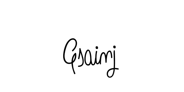 Use a signature maker to create a handwritten signature online. With this signature software, you can design (Angelique-Rose-font-FFP) your own signature for name Gsainj. Gsainj signature style 5 images and pictures png