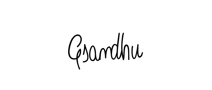 How to Draw Gsandhu signature style? Angelique-Rose-font-FFP is a latest design signature styles for name Gsandhu. Gsandhu signature style 5 images and pictures png