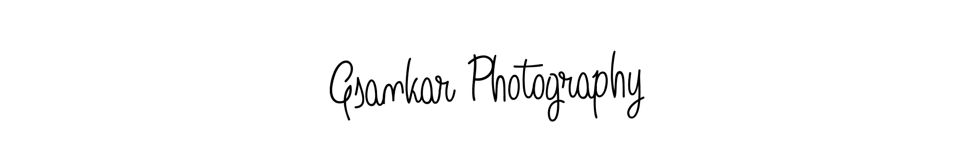 You should practise on your own different ways (Angelique-Rose-font-FFP) to write your name (Gsankar Photography) in signature. don't let someone else do it for you. Gsankar Photography signature style 5 images and pictures png