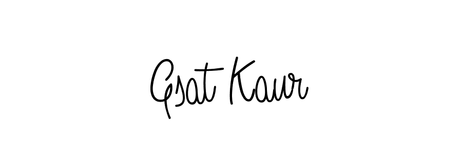 You should practise on your own different ways (Angelique-Rose-font-FFP) to write your name (Gsat Kaur) in signature. don't let someone else do it for you. Gsat Kaur signature style 5 images and pictures png