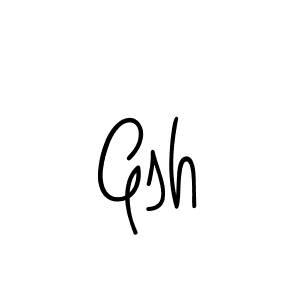 How to make Gsh name signature. Use Angelique-Rose-font-FFP style for creating short signs online. This is the latest handwritten sign. Gsh signature style 5 images and pictures png