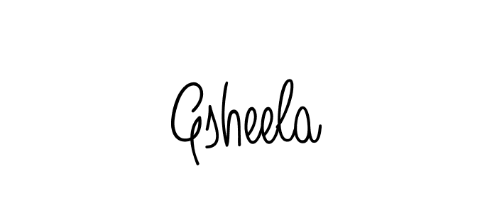 Use a signature maker to create a handwritten signature online. With this signature software, you can design (Angelique-Rose-font-FFP) your own signature for name Gsheela. Gsheela signature style 5 images and pictures png