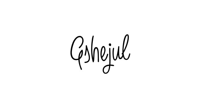 Also You can easily find your signature by using the search form. We will create Gshejul name handwritten signature images for you free of cost using Angelique-Rose-font-FFP sign style. Gshejul signature style 5 images and pictures png