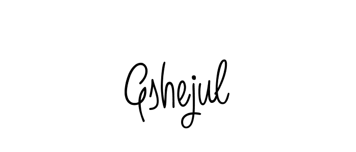 Once you've used our free online signature maker to create your best signature Angelique-Rose-font-FFP style, it's time to enjoy all of the benefits that Gshejul name signing documents. Gshejul signature style 5 images and pictures png