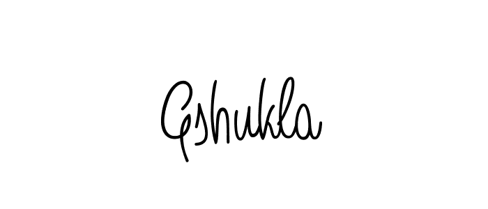 Make a beautiful signature design for name Gshukla. With this signature (Angelique-Rose-font-FFP) style, you can create a handwritten signature for free. Gshukla signature style 5 images and pictures png
