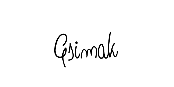 Create a beautiful signature design for name Gsimak. With this signature (Angelique-Rose-font-FFP) fonts, you can make a handwritten signature for free. Gsimak signature style 5 images and pictures png