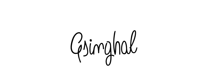 The best way (Angelique-Rose-font-FFP) to make a short signature is to pick only two or three words in your name. The name Gsinghal include a total of six letters. For converting this name. Gsinghal signature style 5 images and pictures png