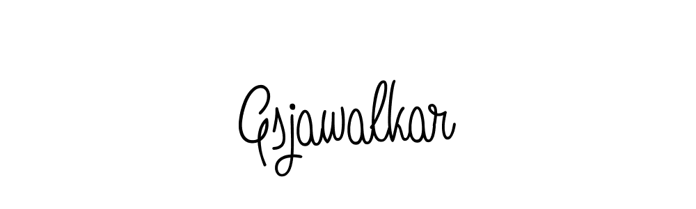 You should practise on your own different ways (Angelique-Rose-font-FFP) to write your name (Gsjawalkar) in signature. don't let someone else do it for you. Gsjawalkar signature style 5 images and pictures png