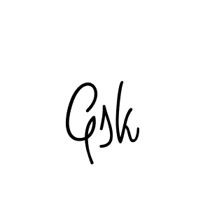 The best way (Angelique-Rose-font-FFP) to make a short signature is to pick only two or three words in your name. The name Gsk include a total of six letters. For converting this name. Gsk signature style 5 images and pictures png