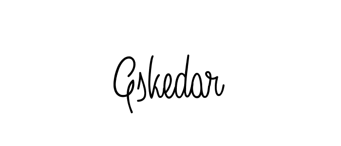 Make a beautiful signature design for name Gskedar. With this signature (Angelique-Rose-font-FFP) style, you can create a handwritten signature for free. Gskedar signature style 5 images and pictures png