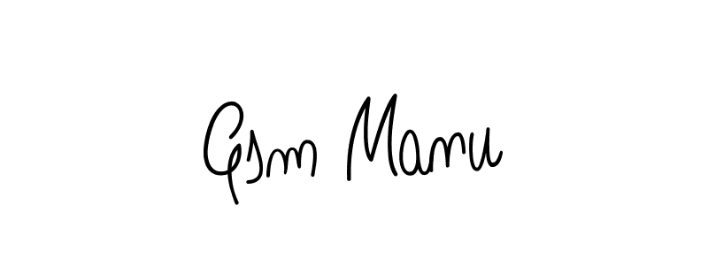 Design your own signature with our free online signature maker. With this signature software, you can create a handwritten (Angelique-Rose-font-FFP) signature for name Gsm Manu. Gsm Manu signature style 5 images and pictures png