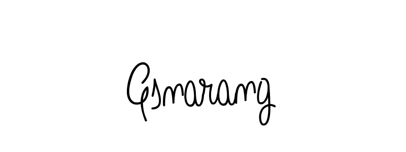 Design your own signature with our free online signature maker. With this signature software, you can create a handwritten (Angelique-Rose-font-FFP) signature for name Gsnarang. Gsnarang signature style 5 images and pictures png