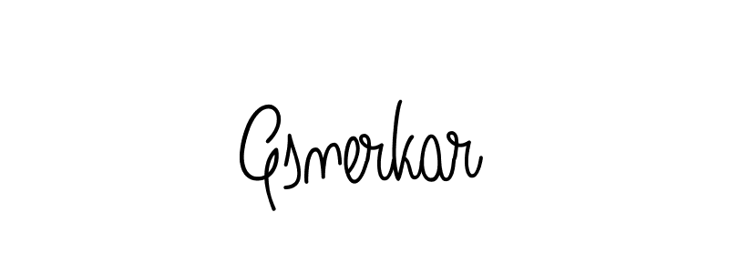 You should practise on your own different ways (Angelique-Rose-font-FFP) to write your name (Gsnerkar) in signature. don't let someone else do it for you. Gsnerkar signature style 5 images and pictures png