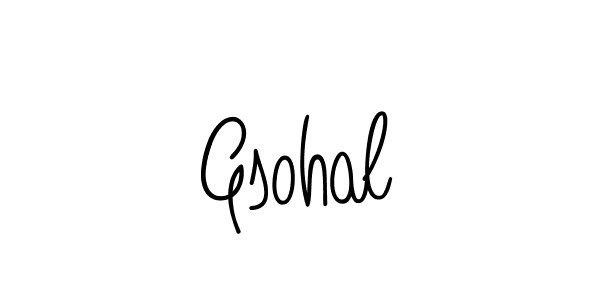 Make a beautiful signature design for name Gsohal. With this signature (Angelique-Rose-font-FFP) style, you can create a handwritten signature for free. Gsohal signature style 5 images and pictures png