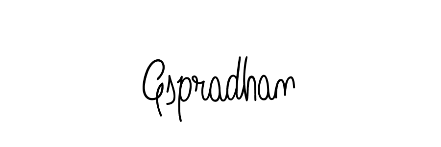 Gspradhan stylish signature style. Best Handwritten Sign (Angelique-Rose-font-FFP) for my name. Handwritten Signature Collection Ideas for my name Gspradhan. Gspradhan signature style 5 images and pictures png