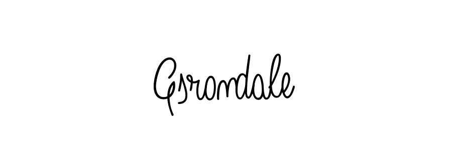 Use a signature maker to create a handwritten signature online. With this signature software, you can design (Angelique-Rose-font-FFP) your own signature for name Gsrondale. Gsrondale signature style 5 images and pictures png