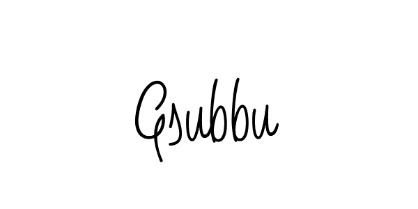 Make a beautiful signature design for name Gsubbu. With this signature (Angelique-Rose-font-FFP) style, you can create a handwritten signature for free. Gsubbu signature style 5 images and pictures png