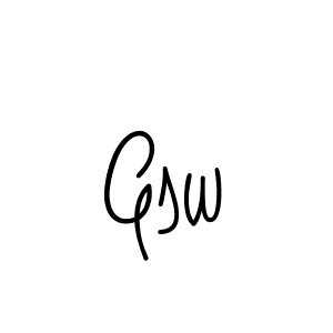 Design your own signature with our free online signature maker. With this signature software, you can create a handwritten (Angelique-Rose-font-FFP) signature for name Gsw. Gsw signature style 5 images and pictures png