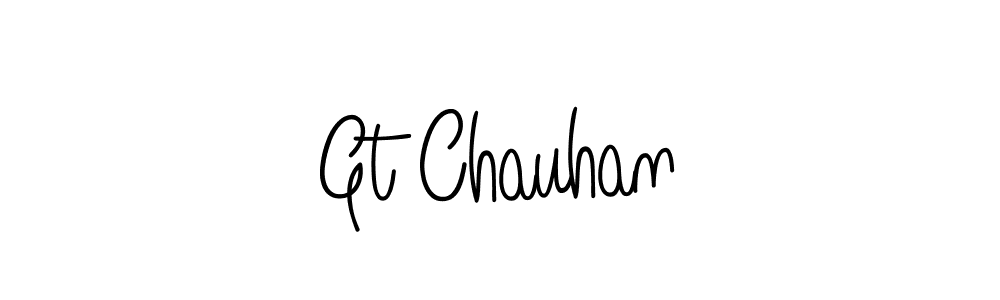 Make a beautiful signature design for name Gt Chauhan. With this signature (Angelique-Rose-font-FFP) style, you can create a handwritten signature for free. Gt Chauhan signature style 5 images and pictures png