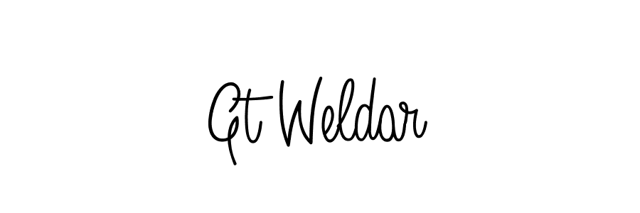 The best way (Angelique-Rose-font-FFP) to make a short signature is to pick only two or three words in your name. The name Gt Weldar include a total of six letters. For converting this name. Gt Weldar signature style 5 images and pictures png