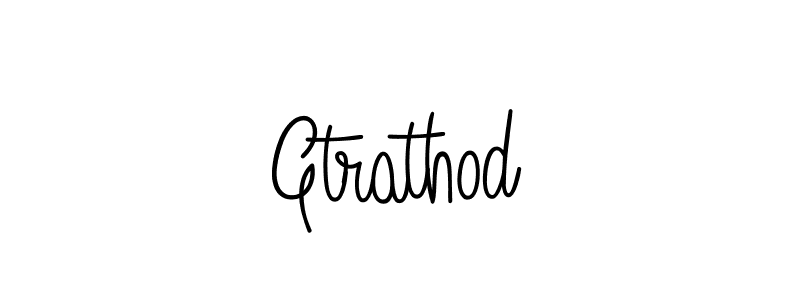 Create a beautiful signature design for name Gtrathod. With this signature (Angelique-Rose-font-FFP) fonts, you can make a handwritten signature for free. Gtrathod signature style 5 images and pictures png