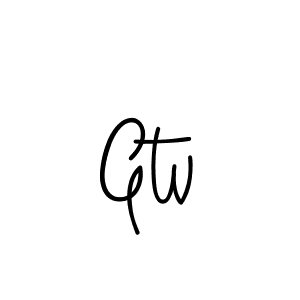 The best way (Angelique-Rose-font-FFP) to make a short signature is to pick only two or three words in your name. The name Gtv include a total of six letters. For converting this name. Gtv signature style 5 images and pictures png