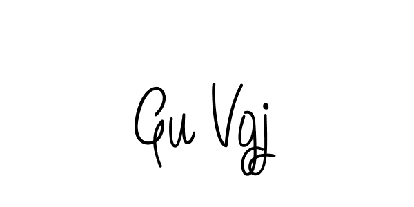 Also we have Gu Vgj name is the best signature style. Create professional handwritten signature collection using Angelique-Rose-font-FFP autograph style. Gu Vgj signature style 5 images and pictures png