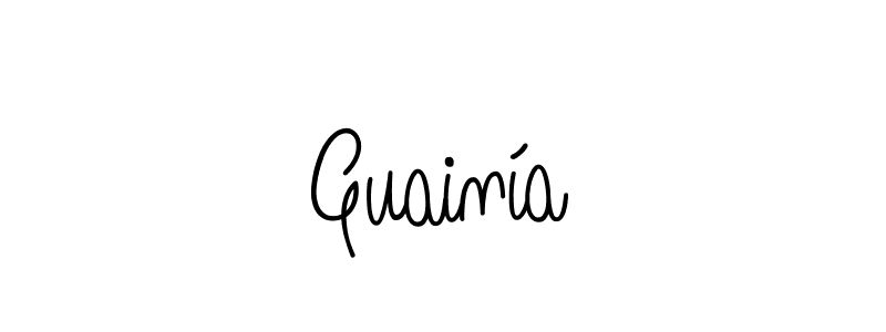 Use a signature maker to create a handwritten signature online. With this signature software, you can design (Angelique-Rose-font-FFP) your own signature for name Guainía. Guainía signature style 5 images and pictures png