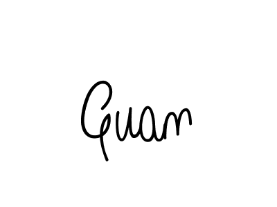 Design your own signature with our free online signature maker. With this signature software, you can create a handwritten (Angelique-Rose-font-FFP) signature for name Guan. Guan signature style 5 images and pictures png