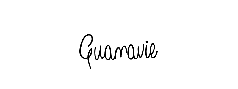 Use a signature maker to create a handwritten signature online. With this signature software, you can design (Angelique-Rose-font-FFP) your own signature for name Guanavie. Guanavie signature style 5 images and pictures png