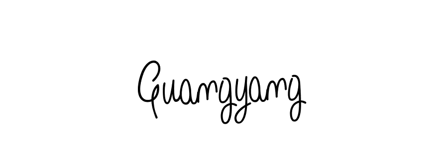 You should practise on your own different ways (Angelique-Rose-font-FFP) to write your name (Guangyang) in signature. don't let someone else do it for you. Guangyang signature style 5 images and pictures png