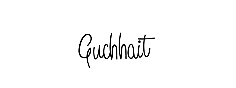 Design your own signature with our free online signature maker. With this signature software, you can create a handwritten (Angelique-Rose-font-FFP) signature for name Guchhait. Guchhait signature style 5 images and pictures png