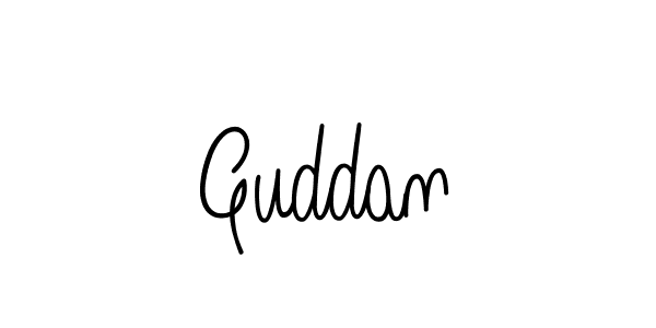 Create a beautiful signature design for name Guddan. With this signature (Angelique-Rose-font-FFP) fonts, you can make a handwritten signature for free. Guddan signature style 5 images and pictures png