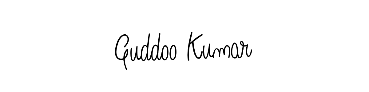 Use a signature maker to create a handwritten signature online. With this signature software, you can design (Angelique-Rose-font-FFP) your own signature for name Guddoo Kumar. Guddoo Kumar signature style 5 images and pictures png