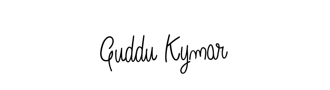 How to Draw Guddu Kymar signature style? Angelique-Rose-font-FFP is a latest design signature styles for name Guddu Kymar. Guddu Kymar signature style 5 images and pictures png