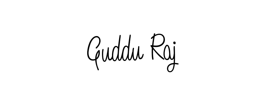 Angelique-Rose-font-FFP is a professional signature style that is perfect for those who want to add a touch of class to their signature. It is also a great choice for those who want to make their signature more unique. Get Guddu Raj name to fancy signature for free. Guddu Raj signature style 5 images and pictures png