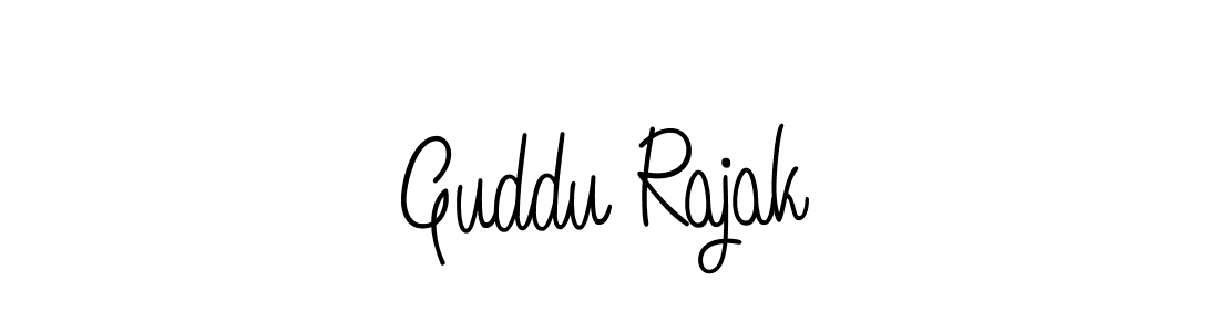 Use a signature maker to create a handwritten signature online. With this signature software, you can design (Angelique-Rose-font-FFP) your own signature for name Guddu Rajak. Guddu Rajak signature style 5 images and pictures png