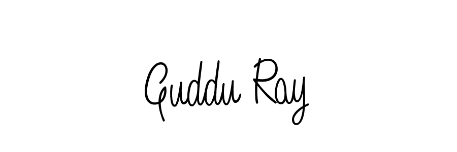 Design your own signature with our free online signature maker. With this signature software, you can create a handwritten (Angelique-Rose-font-FFP) signature for name Guddu Ray. Guddu Ray signature style 5 images and pictures png