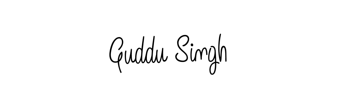 You should practise on your own different ways (Angelique-Rose-font-FFP) to write your name (Guddu Singh) in signature. don't let someone else do it for you. Guddu Singh signature style 5 images and pictures png