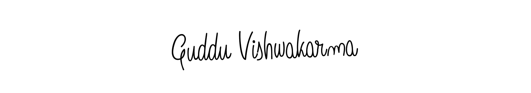 How to Draw Guddu Vishwakarma signature style? Angelique-Rose-font-FFP is a latest design signature styles for name Guddu Vishwakarma. Guddu Vishwakarma signature style 5 images and pictures png