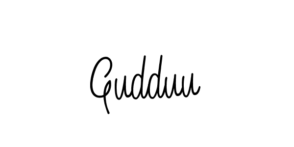 Create a beautiful signature design for name Gudduu. With this signature (Angelique-Rose-font-FFP) fonts, you can make a handwritten signature for free. Gudduu signature style 5 images and pictures png