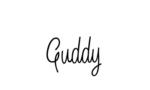 Guddy stylish signature style. Best Handwritten Sign (Angelique-Rose-font-FFP) for my name. Handwritten Signature Collection Ideas for my name Guddy. Guddy signature style 5 images and pictures png