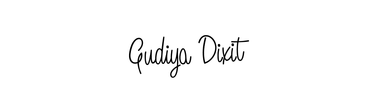 Make a beautiful signature design for name Gudiya Dixit. With this signature (Angelique-Rose-font-FFP) style, you can create a handwritten signature for free. Gudiya Dixit signature style 5 images and pictures png