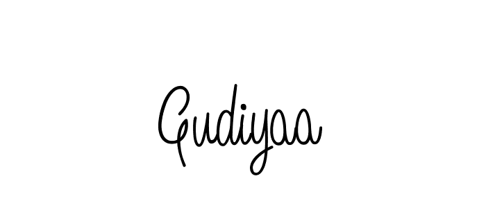 You should practise on your own different ways (Angelique-Rose-font-FFP) to write your name (Gudiyaa) in signature. don't let someone else do it for you. Gudiyaa signature style 5 images and pictures png