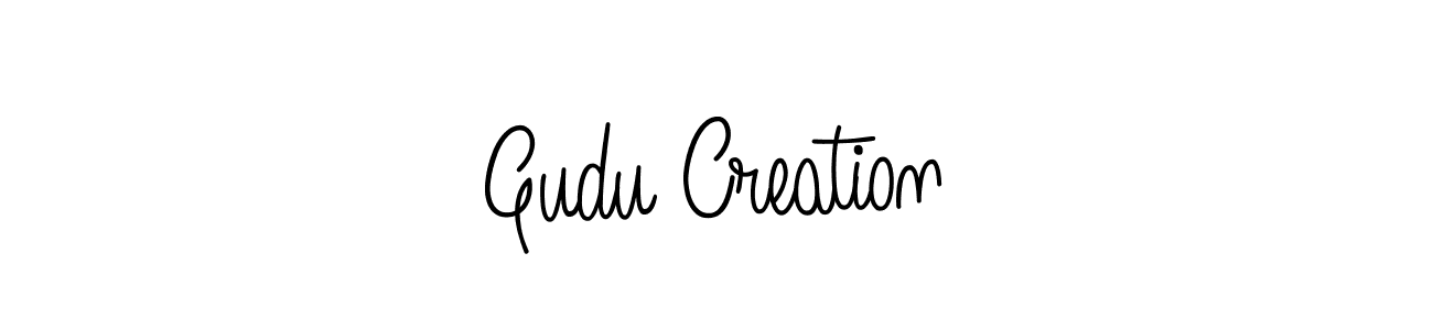 You should practise on your own different ways (Angelique-Rose-font-FFP) to write your name (Gudu Creation) in signature. don't let someone else do it for you. Gudu Creation signature style 5 images and pictures png