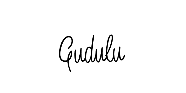if you are searching for the best signature style for your name Gudulu. so please give up your signature search. here we have designed multiple signature styles  using Angelique-Rose-font-FFP. Gudulu signature style 5 images and pictures png