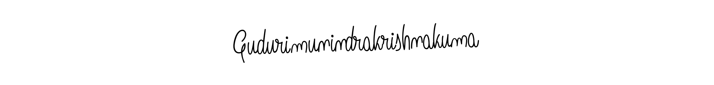 Create a beautiful signature design for name Gudurimunindrakrishnakuma. With this signature (Angelique-Rose-font-FFP) fonts, you can make a handwritten signature for free. Gudurimunindrakrishnakuma signature style 5 images and pictures png