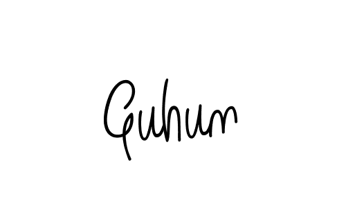 Guhun stylish signature style. Best Handwritten Sign (Angelique-Rose-font-FFP) for my name. Handwritten Signature Collection Ideas for my name Guhun. Guhun signature style 5 images and pictures png